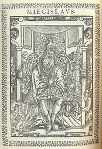 rycina przedstawiająca Mieszka I pochodząca z publikacji Katalog książąt i królów polskich